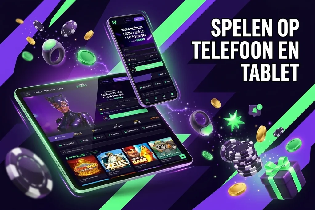 WinBeast Casino spelen op telefoon en tablet